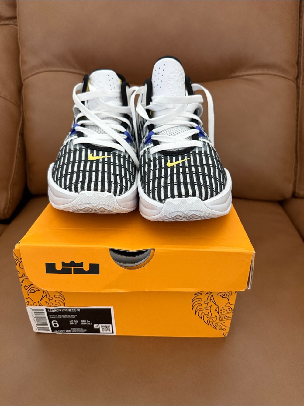 Nike Men's Athletic Shoes in Black, White & Yellow